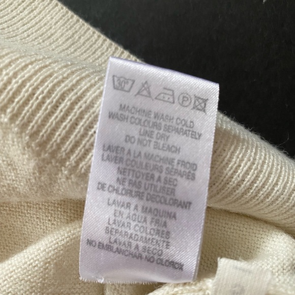 Paolo Valenzi wool blend women’s sweater men’s Ivory, L, Mock neck - Picture 7 of 11